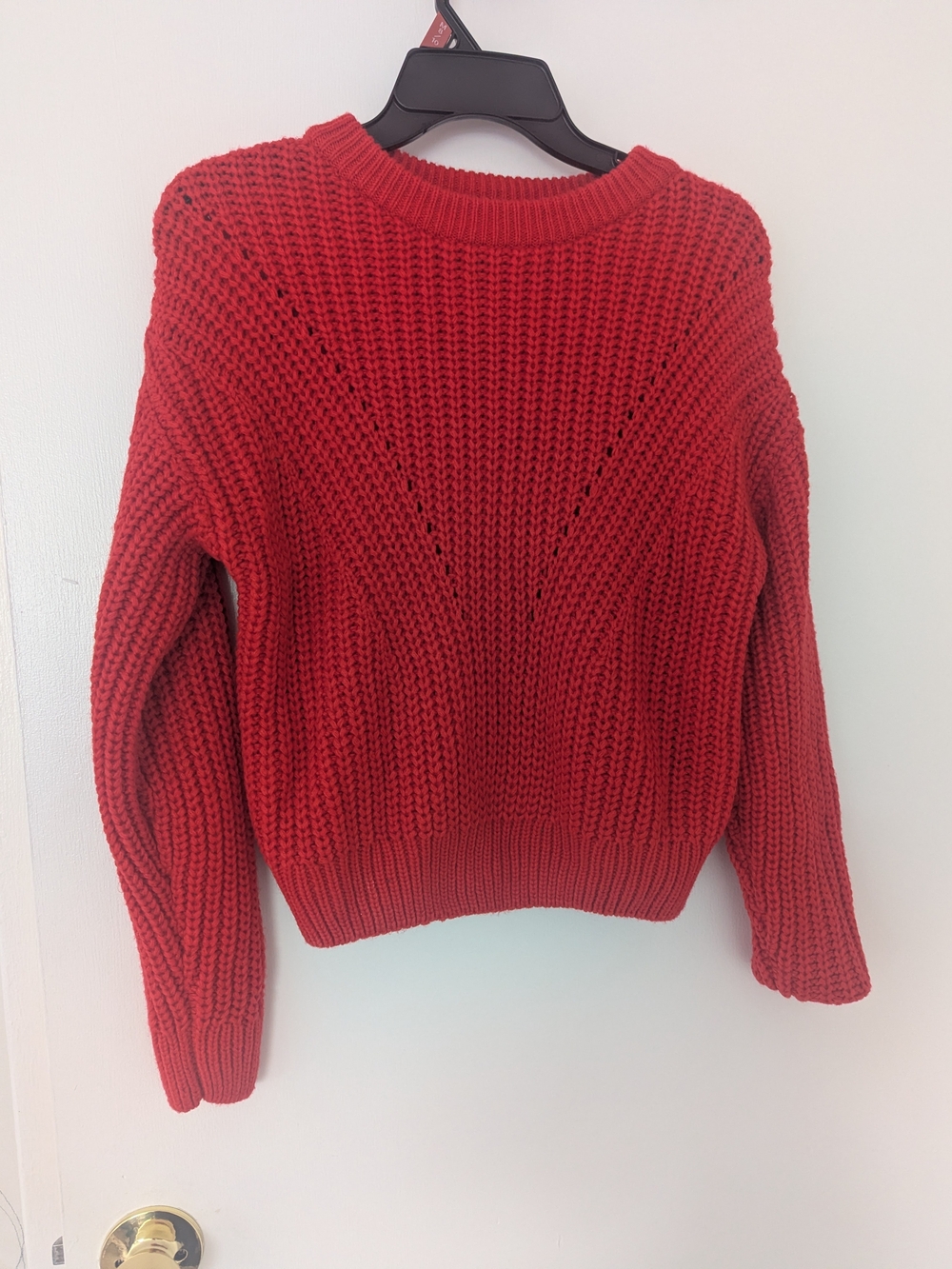 *H&M Divided Chunky Knit Sweater - Size XS - Bright Red*